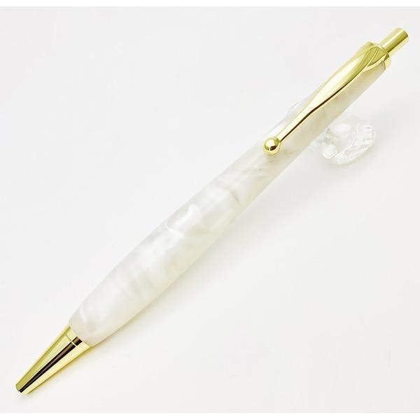 日本製 アクリルボールペン/文房具 〔ホワイト〕 0.7mm 文具 オフィス用品 ステーショナリー[21]