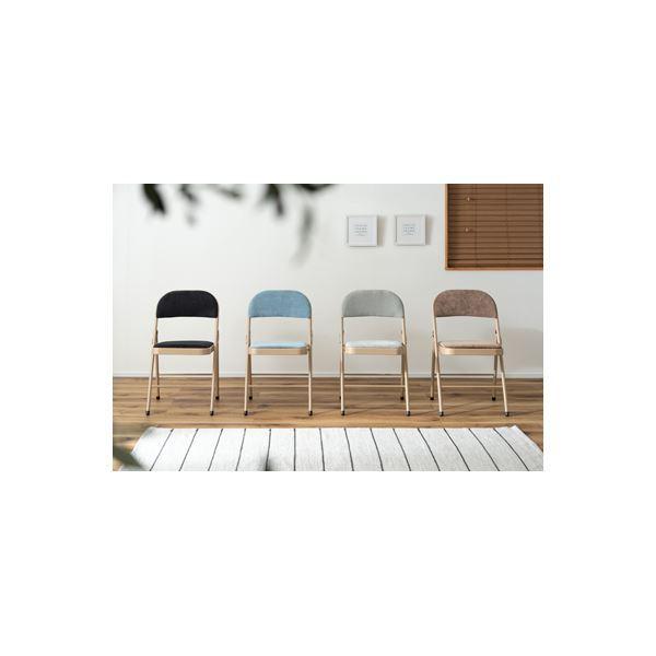 折りたたみ椅子 折りたたみチェア 幅47cm ベージュ 4脚セット スチール フォールディングチェア 完成品 リビング ダイニング[21]