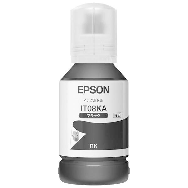 (まとめ) 〔純正品〕 EPSON(エプソン) IT08KA インクボトル ブラック 〔×3セット〕[21]