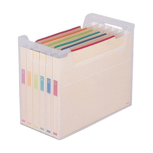 (まとめ) ナカバヤシ なげこみBOX(6分類) A4ヨコ ペーパーファイル6冊付 フボI-F6 1個 〔×5セット〕[21]
