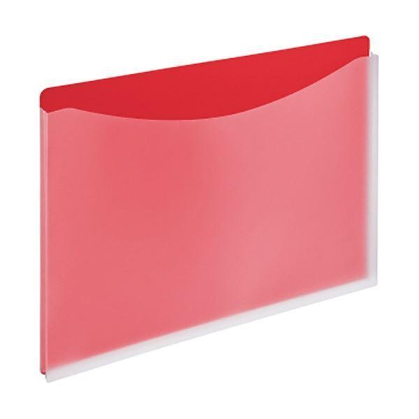 (まとめ) ライオン事務器 ホルダーファイル(ビジカル) A4ヨコ 235×313mm レッド PH-12B 1冊 〔×50セット〕[21]