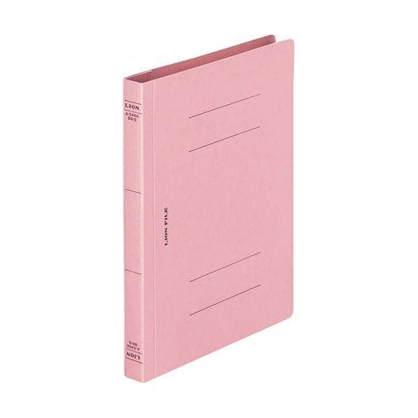 (まとめ) ライオン事務器 フラットファイル(環境)樹脂押え具 B6タテ 150枚収容 背幅18mm ピンク A-546KB6S 1セット(10冊) 〔×10セット〕[21]