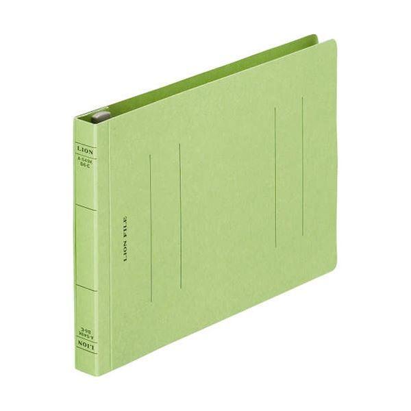 (まとめ) ライオン事務器 フラットファイル(環境)樹脂押え具 B6ヨコ 150枚収容 背幅18mm 緑 A-549KB6E 1セット(10冊) 〔×10セット〕[21]