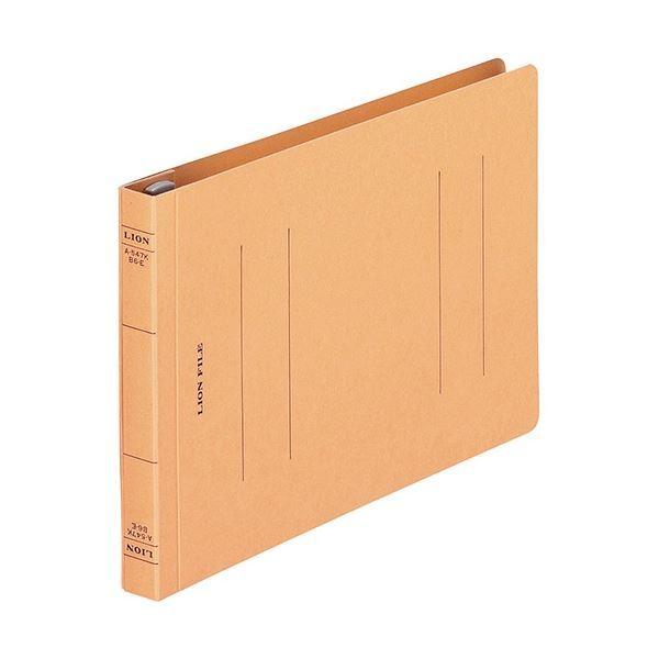(まとめ) ライオン事務器 フラットファイル(環境)樹脂押え具 B6ヨコ 150枚収容 背幅18mm 黄 A-547KB6E 1セット(10冊) 〔×10セット〕[21]