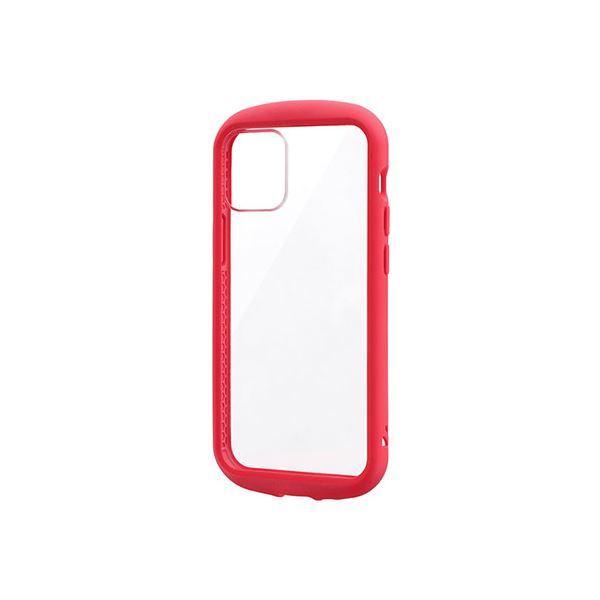 LEPLUS iPhone 12 mini 耐衝撃ハイブリッドケース PALLET CLEAR Flat レッド LP-IS20PLCRD[21]｜bucklebunny