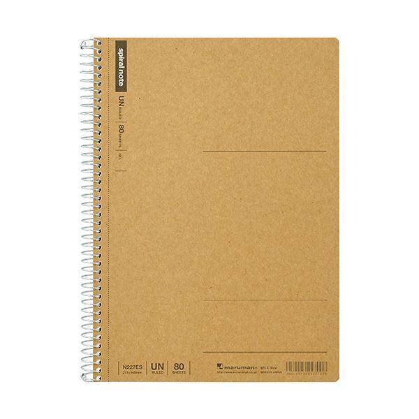 （まとめ）マルマン スパイラルノート ベーシックA5 無地 80枚 N227ES 1セット(5冊)〔×5セット〕[21]