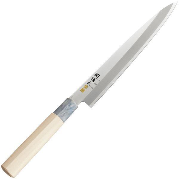 〔3個セット〕 貝印 刺身包丁 210mm 片刃付け ステンレス 日本製 関孫六 銀寿 調理器具 料理道具 キッチン 台所 店舗[21]