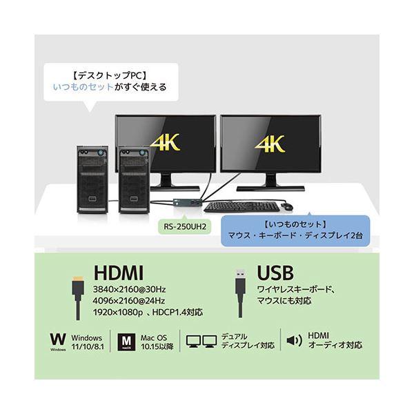 ラトックシステム デュアルディスプレイ対応 HDMIパソコン切替器 RS-250UH2[21]_1