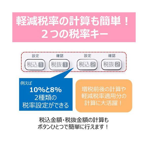（まとめ） キヤノン カラフル電卓 ミニミニ卓上LS-100WT-SW 10桁 スノーホワイト 3946C001 1台 〔×10セット〕[21]の画像