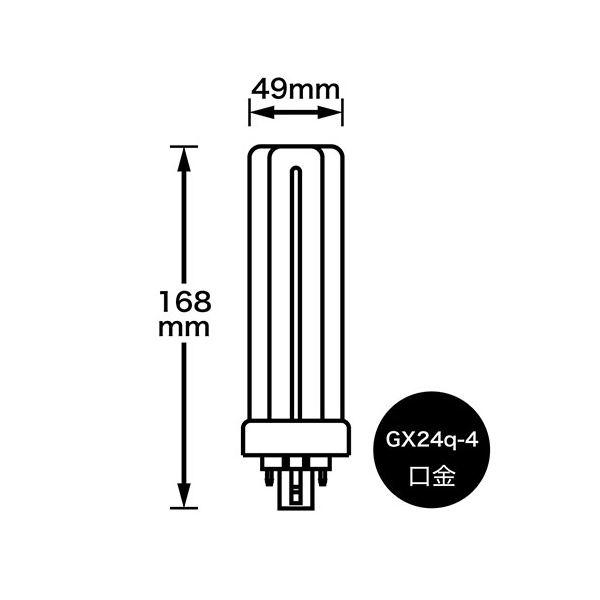 〔5個セット〕 YAZAWA コンパクト形蛍光灯 43形 昼白色 FHT42EXNX5[21]の画像