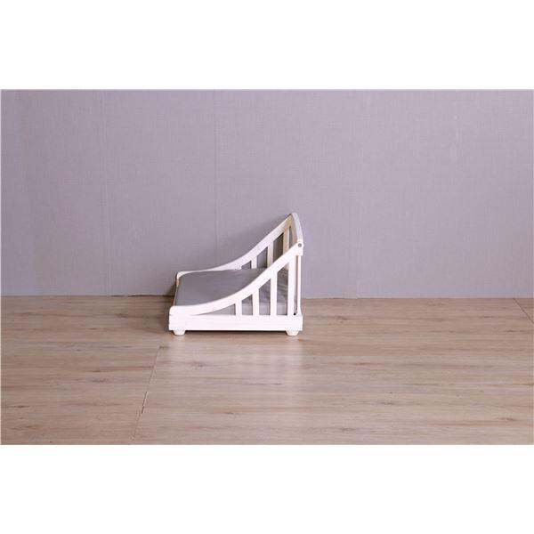 ペットベッド S 約幅52.5cm ホワイト 木製 ペット用品 ペットグッズ 犬用品 猫用品 組立品[21]の画像