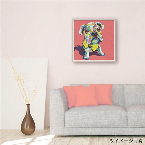 ユーパワー ハンドペイント オイルペイントアート Mサイズ 「イエローボウタイドッグ」[21]の画像