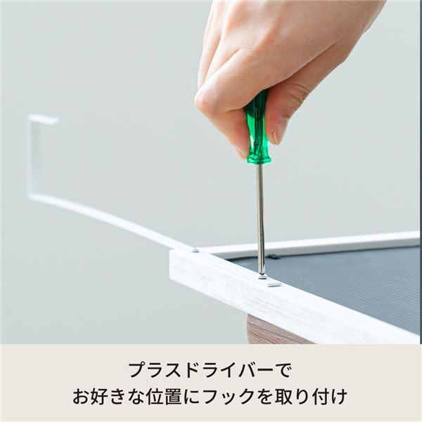 〔10個セット〕ドア掛けフック(ホワイト/白) アイアン DIY 省スペース ドアミラ ミラーフック 賃貸 ドアフック 業務用 NK-009 (ミラー別売り)[21]の画像