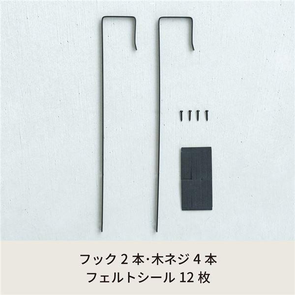 〔10個セット〕ドア掛けフック(ブラック/黒) アイアン DIY 省スペース ドアミラ ミラーフック 賃貸 ドアフック 業務用 NK-009 (ミラー別売り)[21]の画像