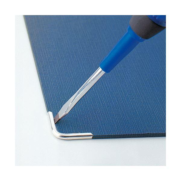 （まとめ） ライオン事務器ボール用箋挟 B4タテ 紺 No.130 1枚 〔×10セット〕[21]_3