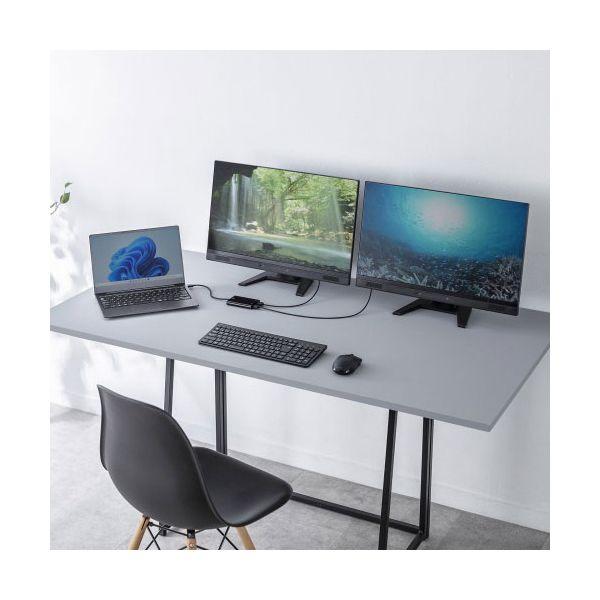 サンワサプライ USB-HDMIディスプレイアダプタ 4K×2画面出力 ブラック USB-CVU3HD6[21]の画像
