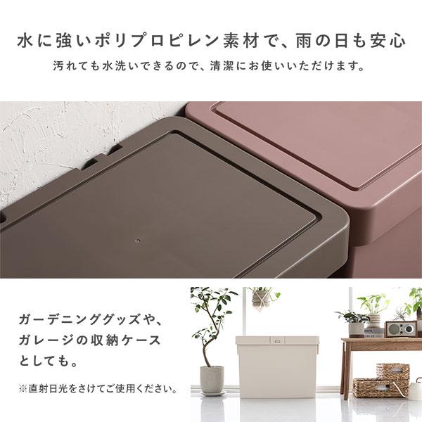 宅配ボックス アイボリー〔2個セット〕 スリム 大容量 52L 省スペース スタッキング コンパクト 賃貸 宅配box 狭い玄関[21]の画像