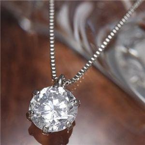 プラチナ Pt0.5ct ダイヤモンドペンダント/ネックレス 〔鑑別付き〕[21]_1