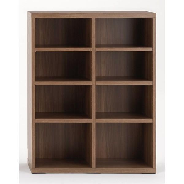 フナモコ リビングシェルフ 〔幅90×高さ113.8cm〕 リアルウォールナット LFD-90〔完成品〕 日本製[21]