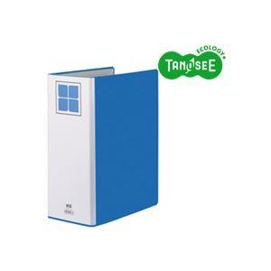 （まとめ）TANOSEE 両開きパイプ式ファイルE A4タテ 100mmとじ 青 30冊[21]