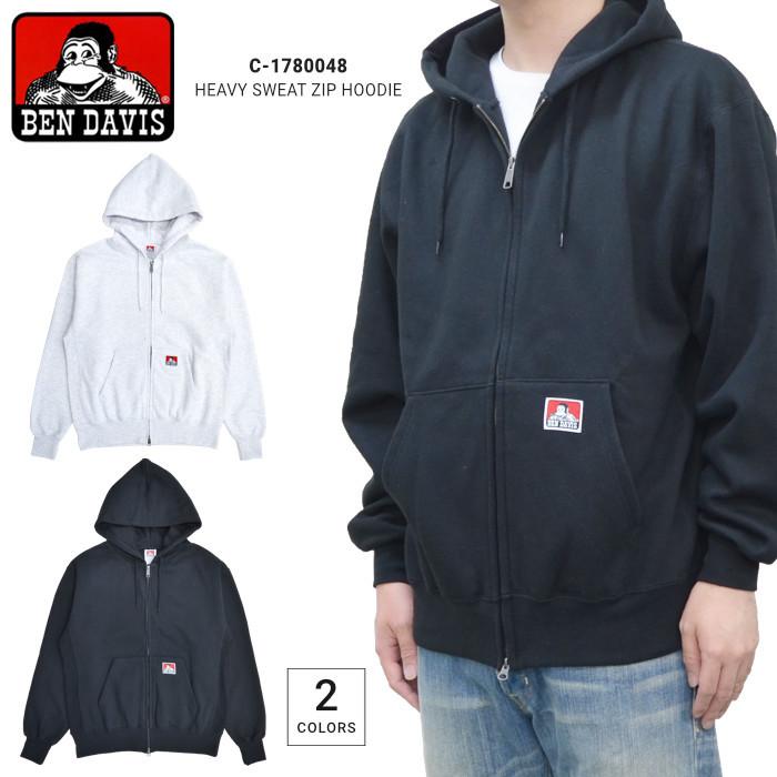 BEN DAVIS ベンデイビス ジップパーカー HEAVY SWEAT ZIP HOODIE スウェット フリース M-XL C