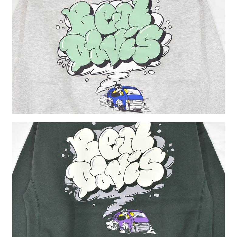 BEN DAVIS ベンデイビス スウェット SMOKE LOGO CREW SWEAT トレーナー