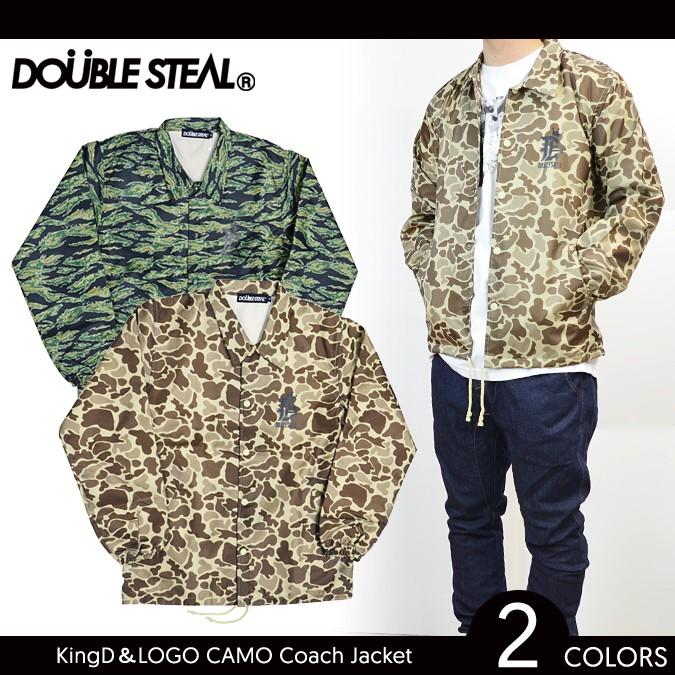 DOUBLE STEAL ダブルスティール CAMO COACH JACKET コーチジャケット ナイロンジャケット メンズ ストリート 迷彩柄 売り尽くし｜buddy-stl