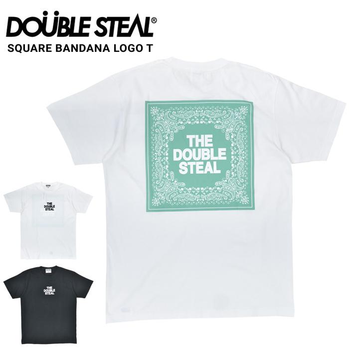 DOUBLE STEAL ダブルスティール Tシャツ SQUARE BANDANA LOGO S/S T-SHIRT TEE 半袖 カットソー トップス 923-12033 単品購入の場合はネコポス便発送｜buddy-stl