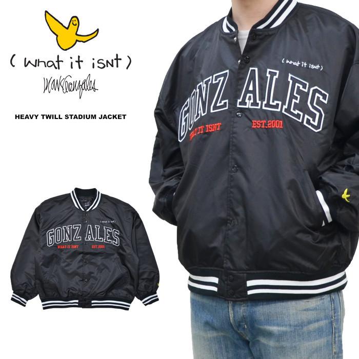 (What it isNt) ART BY MARK GONZALES ジャケット HEAVY TWILL STADIUM JACKET スタジャン スタジアムジャケット アウター ブルゾン 2H5-12940