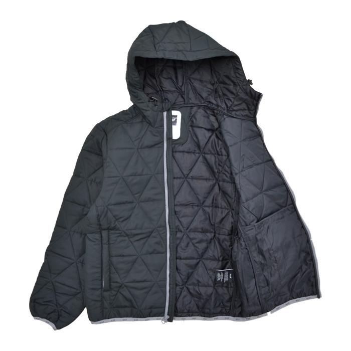 HUF ハフ POLYGON QUILTED JACKETキルティングジャケット HUF Polygon Quilted Jacket JK00312-BLK - Shiekh