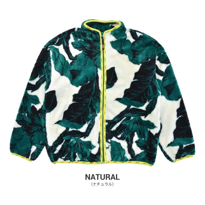 HUF ハフ ジャケット SATIVA FLORAL FULL-ZIP SHERPA JACKET シェルパ 