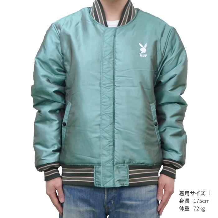 HUF × PLAYBOY ハフ × プレイボーイ ジャケット REVERSIBLE BOMBER JACKET リバーシブル ボンバージャケット  スタジャン アウター ブルゾン JK00361 バーゲン