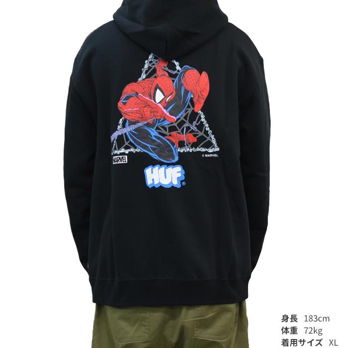 HUF（ハフ） HUF SPIDER-MAN スパイダーマン パーカー THWIP TRIANGLE