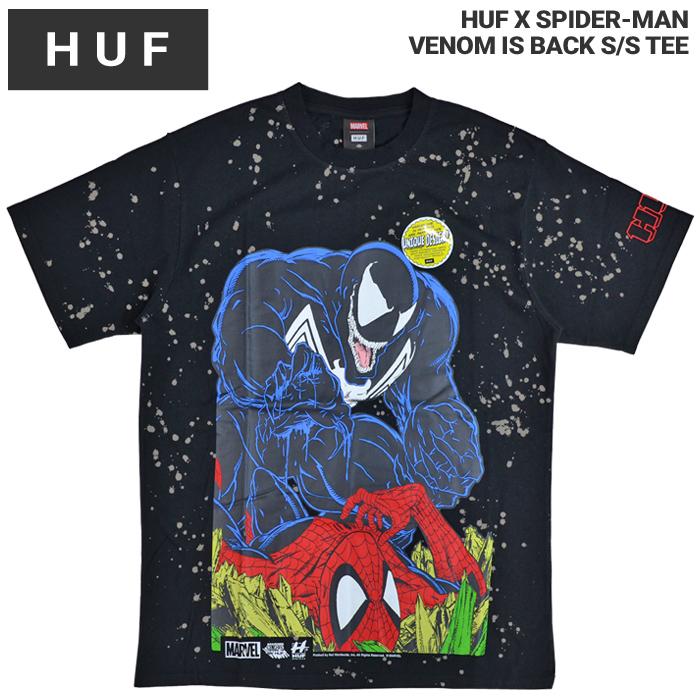HUF × SPIDER-MAN ハフ スパイダーマン Tシャツ VENOM IS BLACK S/S 