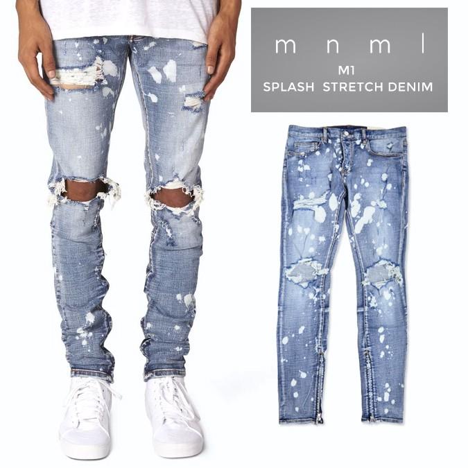 mnml ミニマル M1デニム M1 Splash Stretch Denim ジーンズ mnml ミニマル M1デニム M1 Splash Stretch Denim ジーンズ