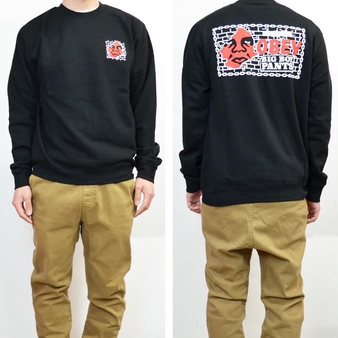 OBEY オベイ BIG BOY PANTS BASIC CREW NECK クルーネック トレーナー スウェット メンズ ストリート