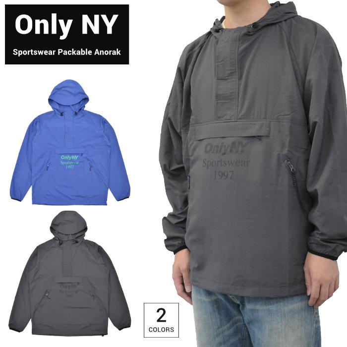 00s ナイロン アノラックジャケット パッカブル ドローコード Sk8er ONLY NY（オンリーニューヨーク） SPORTSWEAR PACKABLE ANORAK JACKET