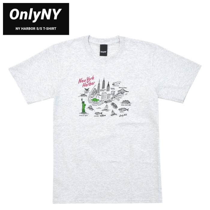 ONLY NY オンリーニューヨーク Tシャツ NY HARBOR S/S T-SHIRT 半袖 カットソー トップス アッシュ 単品購入の場合はネコポス便発送｜buddy-stl