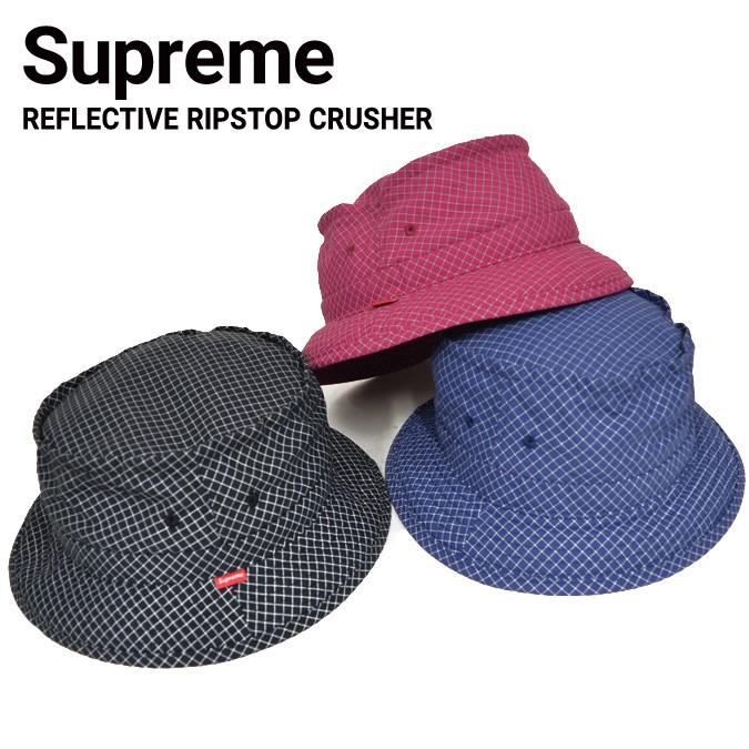 Supreme シュプリーム REFLECTIVE RIPSTOP LOW CRUSHER HAT ハット キャップ 帽子 SUPREME