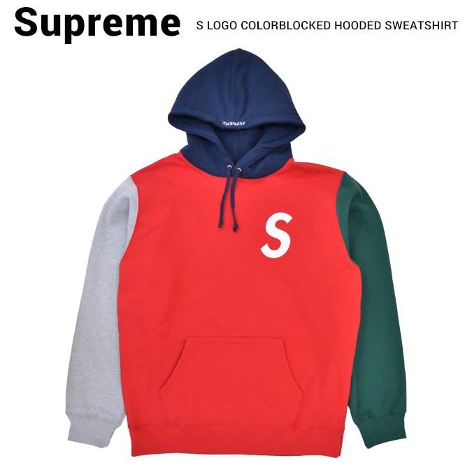 s logo colorblocked hooded sweatshirt