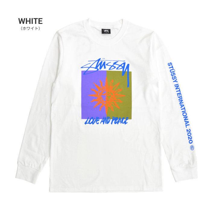STUSSY ステューシー ロンT LOVE & PEACE L/S TEE 長袖 Tシャツ 
