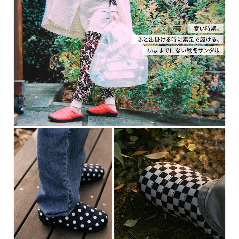 SUBU スブ サンダル SANDAL スリッポン 秋冬のサンダル ダウン風
