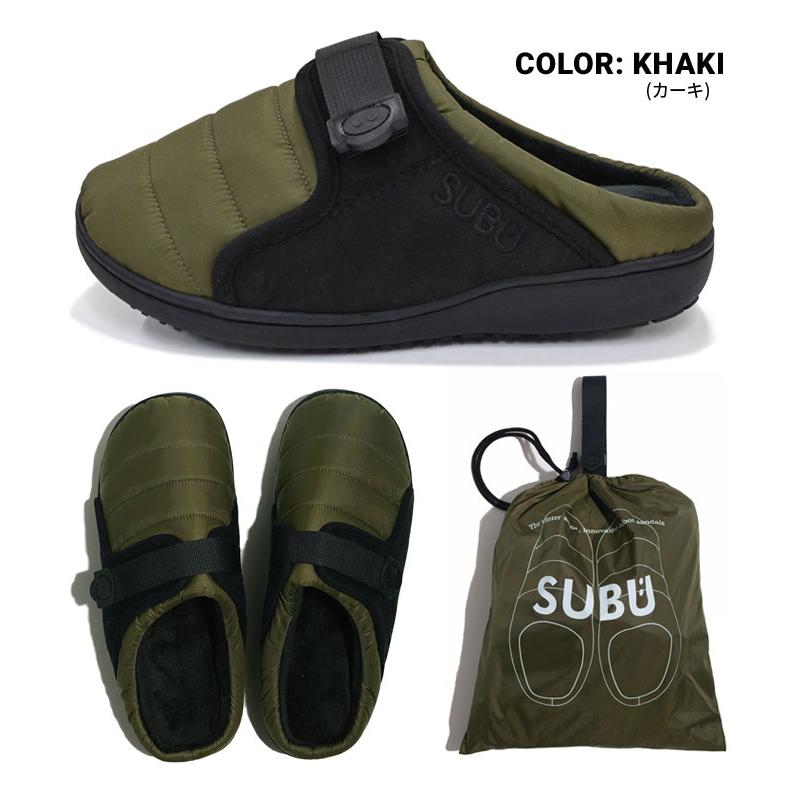 AFB x SUBU ファーサンダル カーキ　袋付き SUBU（スブ） SUBU BELT ベルト サンダル SANDAL スリッポン 秋冬の