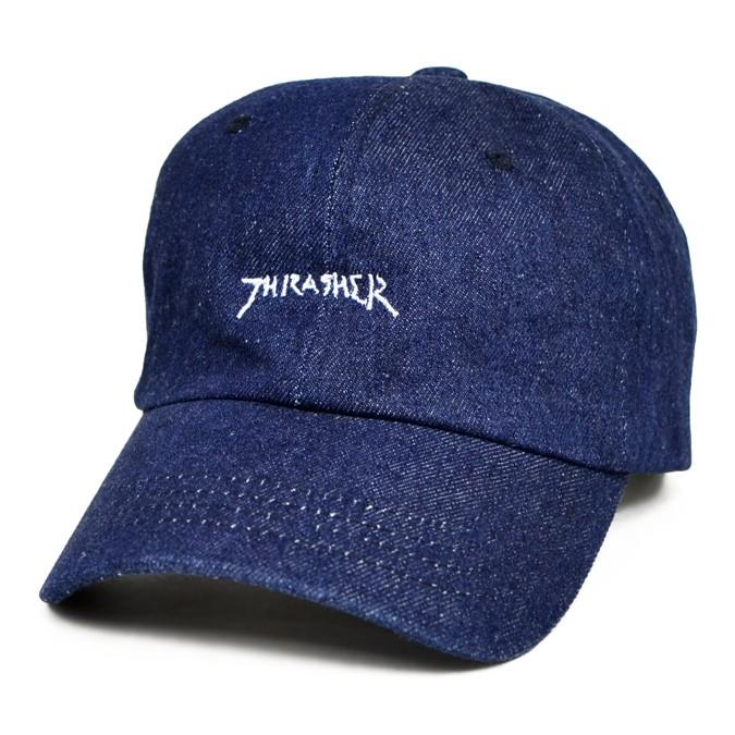 THRASHER（スラッシャー） GONZ MAG LOGO DENIM SPORTS CAP キャップ