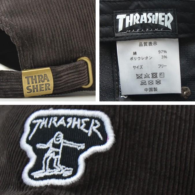 THRASHER スラッシャー GONZ CORDUROY 6-PANEL CAP キャップ 6パネルキャップ ストラップバックキャップ 帽子 18TH-C50｜buddy-stl｜03