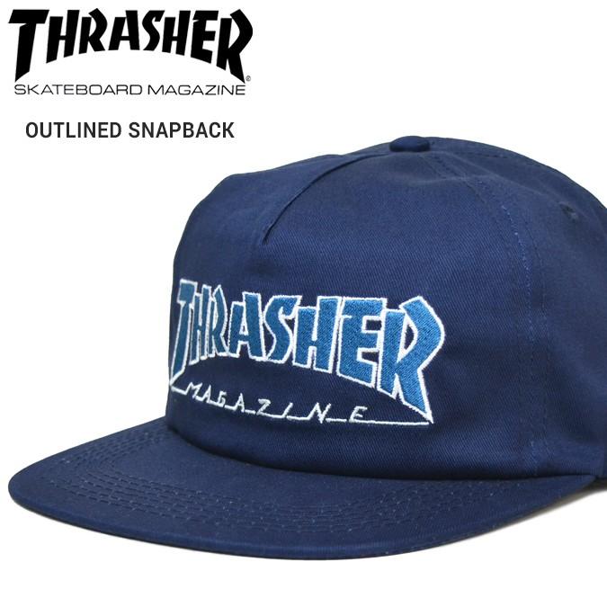 THRASHER スラッシャー OUTLINED SNAPBACK CAP キャップ 5パネルキャップ スナップバックキャップ 帽子 バーゲン｜buddy-stl