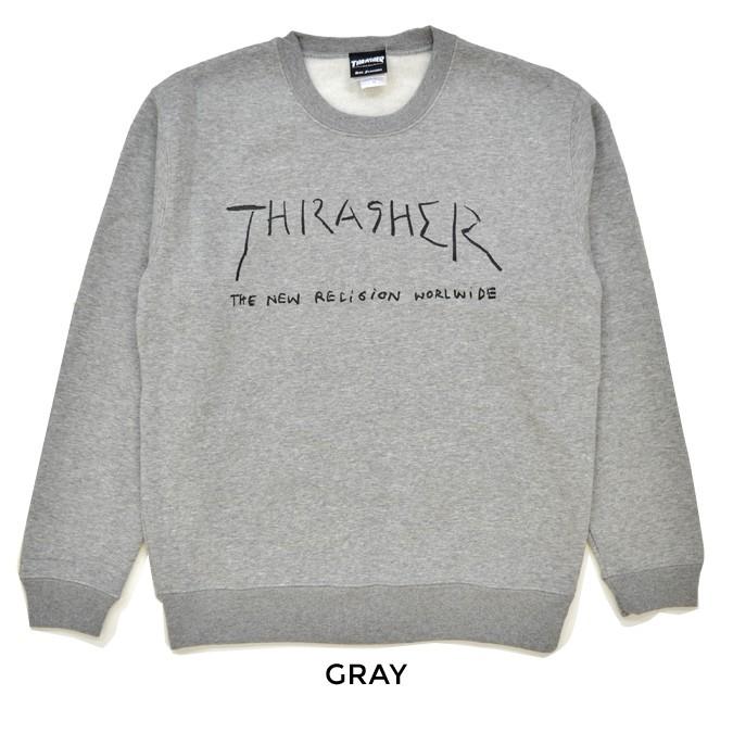 THRASHER スラッシャー トレーナー NEW RELIGION WORLDWIDE CREW SWEAT クルーネック スウェット フリース TH94150｜buddy-stl｜05