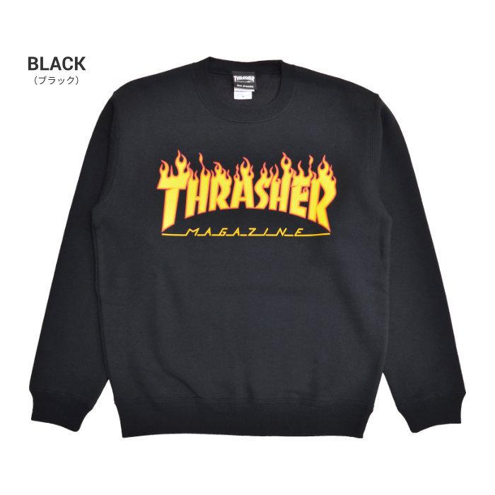 THRASHER スラッシャー トレーナー FLAME LOGO CREW SWEAT クルーネック スウェット フリース フレイムロゴ TH94130 バーゲン｜buddy-stl｜02