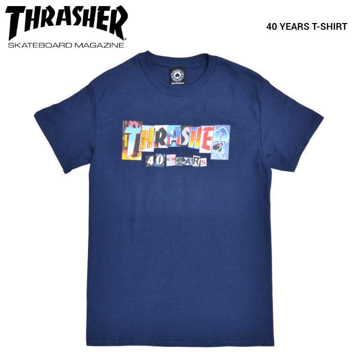 THRASHER スラッシャー Tシャツ 40 YEARS T-SHIRT TEE カットソー トップス 半袖 単品購入の場合はネコポス便発送 バーゲン｜buddy-stl