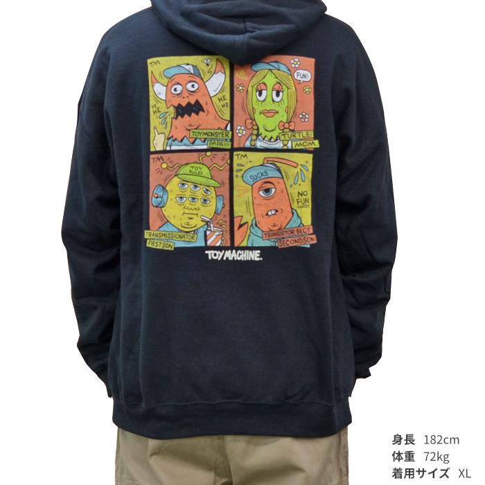 TOY MACHINE トイマシーン パーカー TM PAINT COLLAB TOYMACHINE FAMILY SWEAT PARKA プルオーバーパーカー スウェット フリース｜buddy-stl｜05